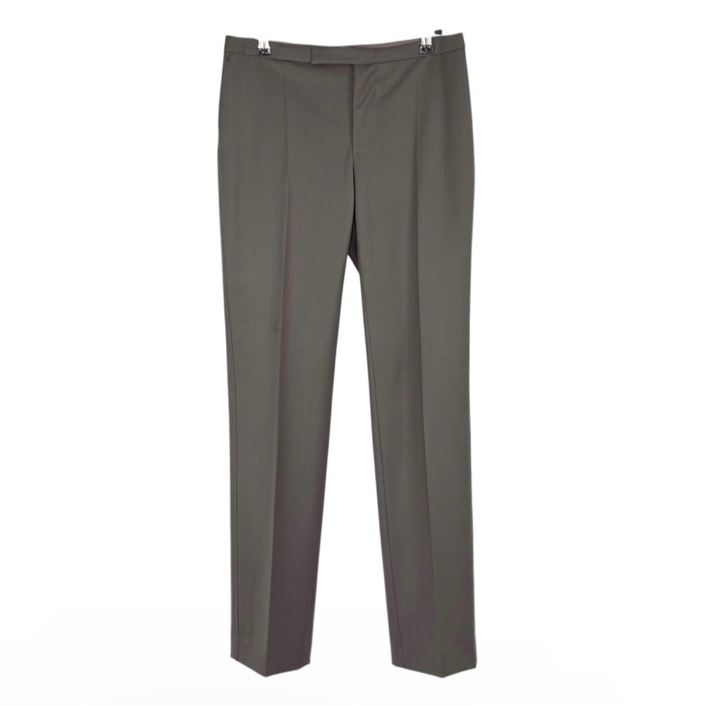 ANNA MOlLINARI Taupe Brown Straight Leg Wool Blend Pants Women's 40 US Size 4